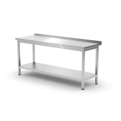 Nástěnný stůl s policí – přišroubovaný, hloubka 600 mm, HENDI, Profi Line, 1800x600x(H)850mm | 811504